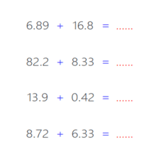 دروس وتمارين الرياضيات السنة الرابعة ابتدائي - جمع عددين عشريين